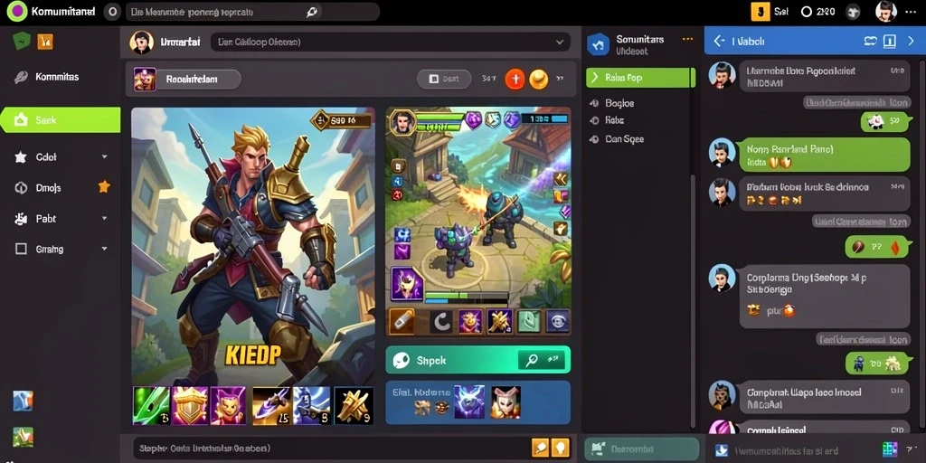 Menampilkan karakter utama dengan desain yang menarik.
