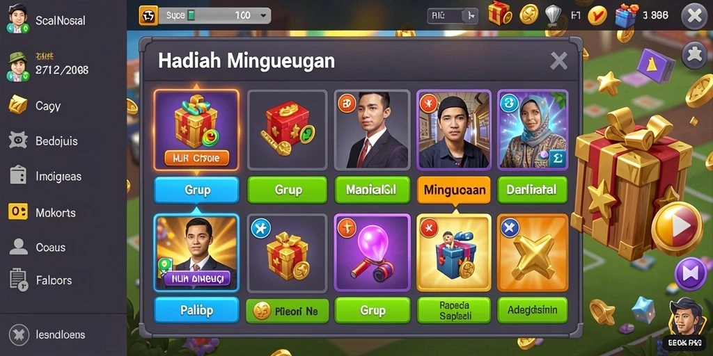 Tampilan utama game dengan antarmuka yang menarik.