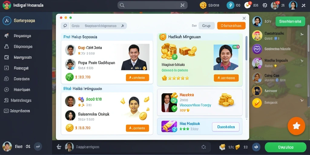 Tampilan utama aplikasi dengan navigasi sederhana.