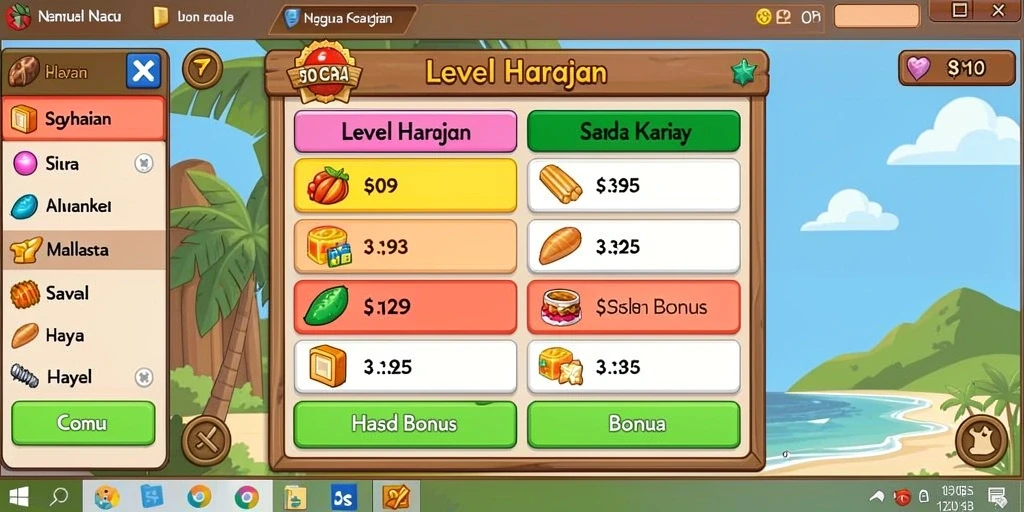 Antarmuka utama aplikasi BULANTOGEL yang menarik.