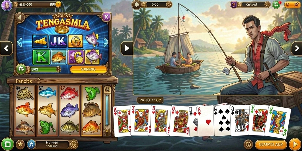 Screenshot permainan di jalan kota yang ramai.